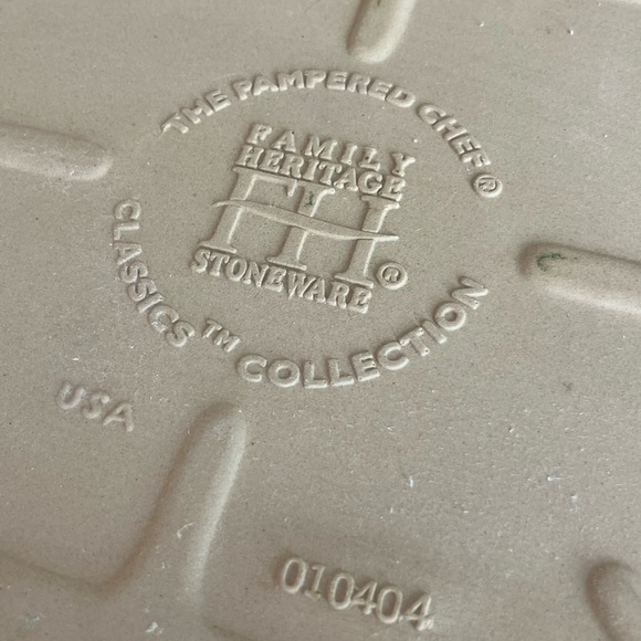 Pampered Chef Family Heritage Stoneware Rectangular Baker Roaster Pan New - Picture 5 of 9